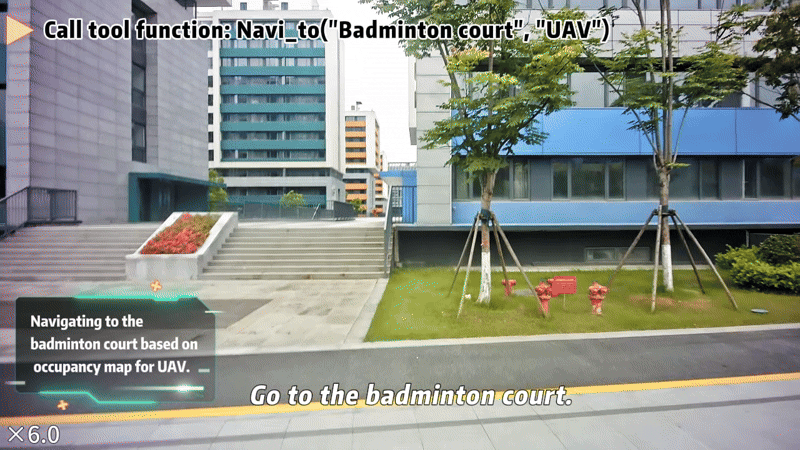 "Hi AirStar, Guide Me to the Badminton Court." demo